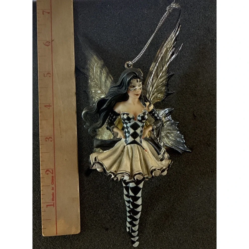 Dragonsite Symphony In Black & White Fairy Ornament by Nene Thomas NT109